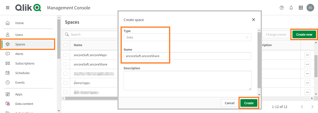 Create space